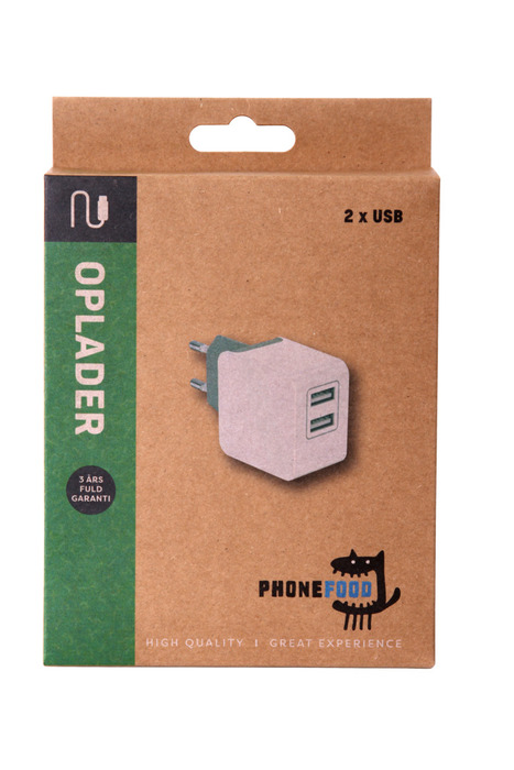 Lader med 2 USB porter